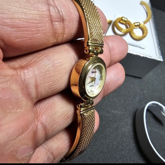 Gruen Ladies Quartz Watch GR7991 Working Set With Bracelet Necklace And Earrings - Picture 10 of 12